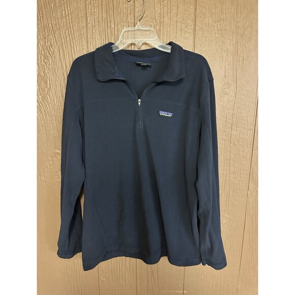 Patagonia Other - Patagonia Navy Fleece 1/4 Zip Pullover Sweatshirt Jacket Mens Large Fall Winter